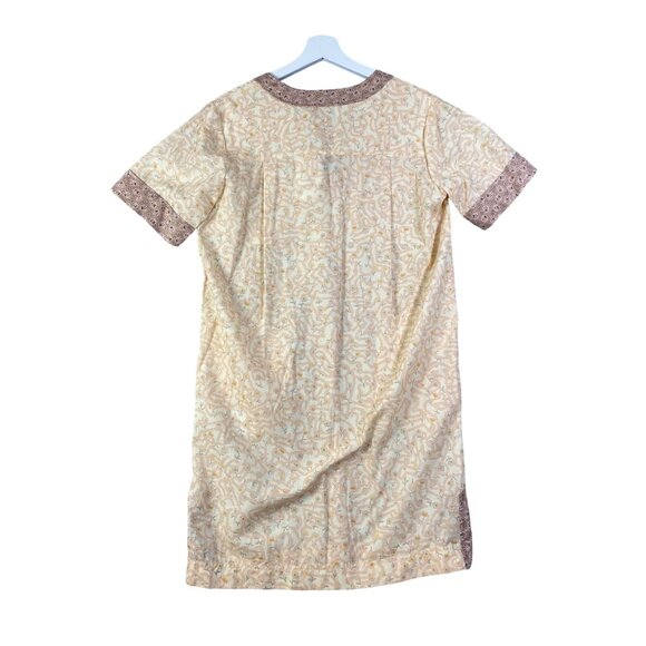 COACH X KEITH HARING Quilt Patch Shirt Dress SZ 4 Linen Floral Sequin CottageNEW - Picture 3 of 7